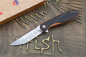 Нож Petrified Fish PF-858 Orange SA